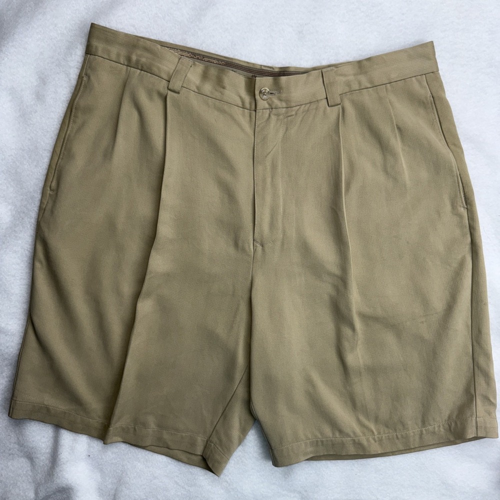 Tommy Bahama Tan Flat Front Men Shorts